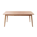 "Modern Minimalist Wooden Dining Table with Sleek Legs"