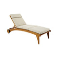 "Elegant Wooden Lounger with Cushioned Seat"