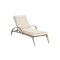Sleek Modern Outdoor Lounge Chair with Cream Cushions