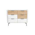 Modern Two-Tone Drawer Chest with Sleek Design
