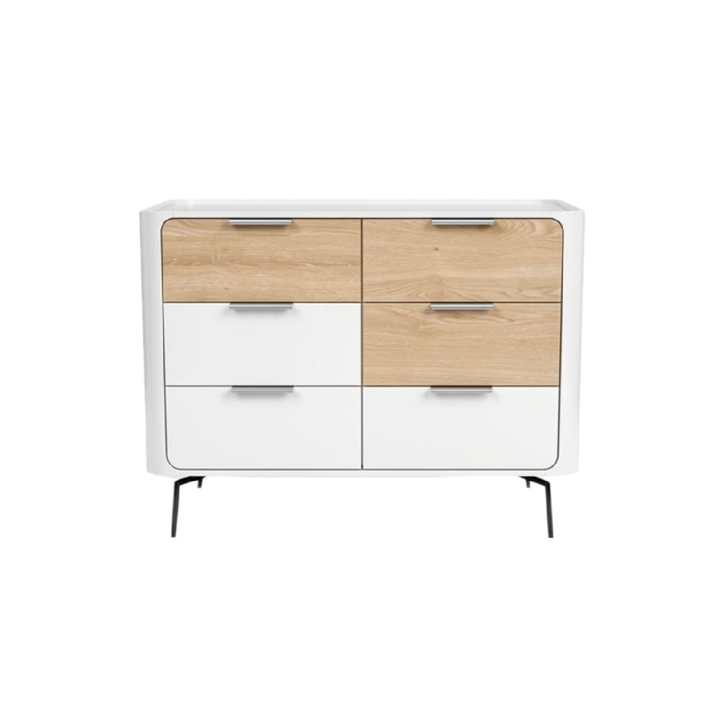Modern Two-Tone Drawer Chest with Sleek Design